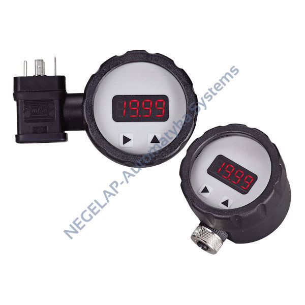 NLE05 - wyświetlacz LED dla przetworników ciśnienia, różnicy ciśnień itp.; konektor DIN43650 lub M12