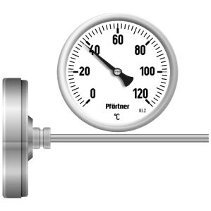 21 - termometr bimetaliczny, króciec tylny, dla ciepłownictwa, klasa 1
