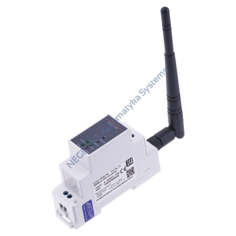 CONV.NPW11 - konwerter RS485-WiFi; montaż na szynie DIN