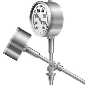 45 - termometr gazowy, króciec radialny i tylny, obudowa zaciskana