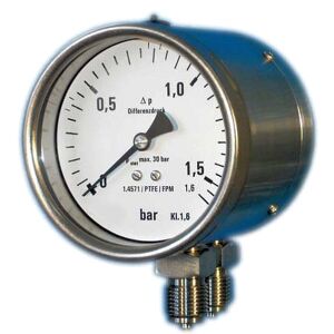 6232 - manometry różnicy ciśnień, membranowe, zakresy 0...60mbar do 0...25bar