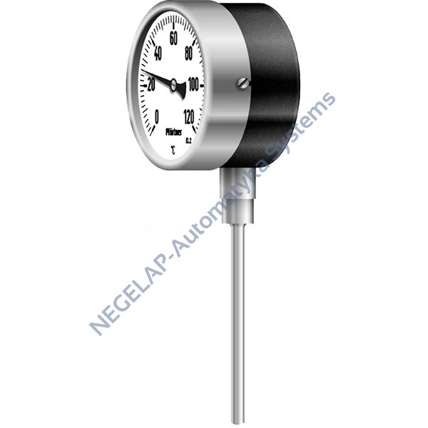 26 - termometr bimetaliczny, króciec radialny, wersja przemysłowa dla ciepłownictwa, klimatyzacji