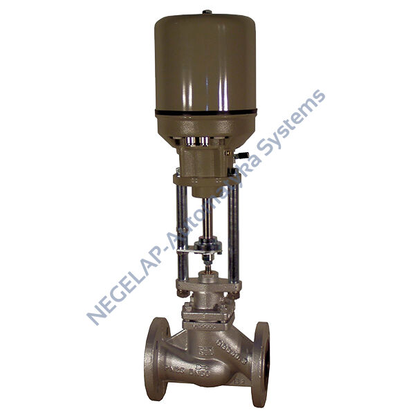 4214He/f/h, 4215He/f/h - zawory regulacyjne 2-drogowe z napędem elektr.; DN50...DN150; PN16 / PN25
