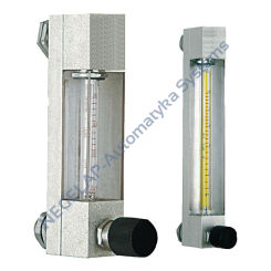 NDK100/200 - rotametry dla cieczy lub gazów, zakresy 20 ml/min do 2 l/min (ciecze); od 0,3 do 50 Nl/h (gazy); także z zaworem regulacyjnym