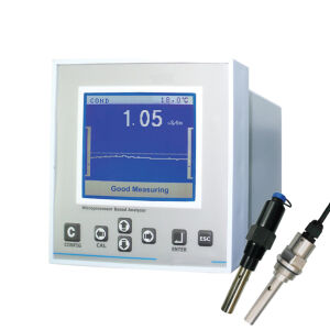 N301CD - analizator przewodności, zakresy pomiarowe 0...20uS/cm do 0...20mS/cm, obudowa panelowa / obiektowa, wyjścia 2xAO, 3xDO