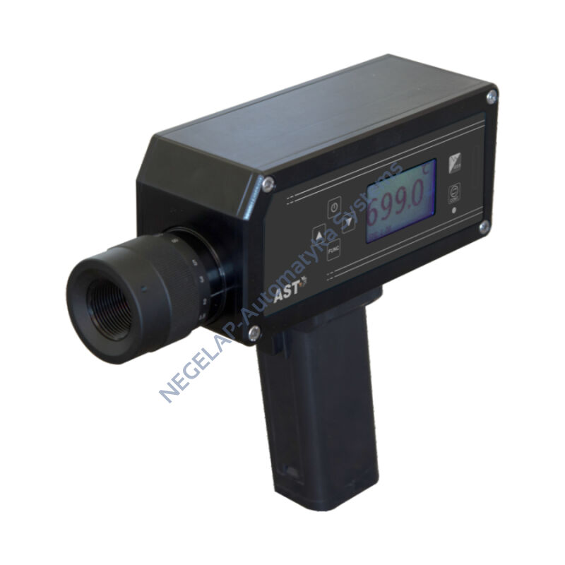 P250 - pirometr przenośny, zakres 210...1350*C do 300...2500*C, rozdzielczość optyczna do 400:1