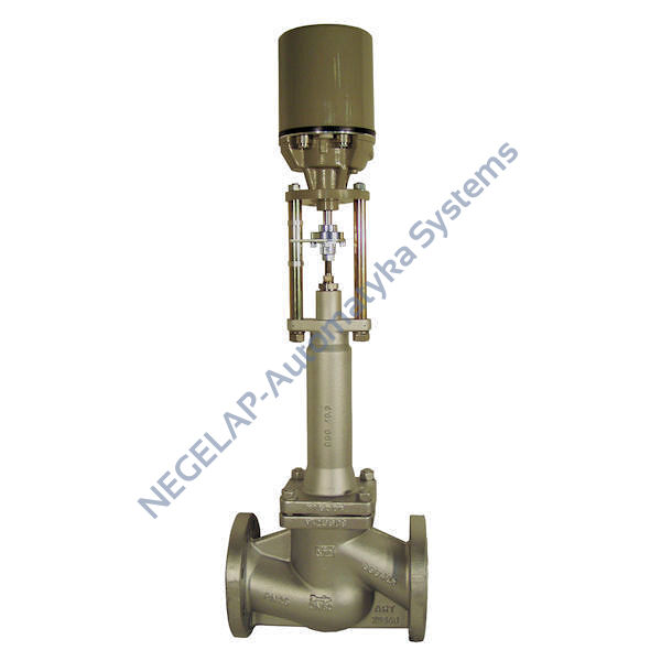 4514He/f/h, 4515He/f/h - zawory regulacyjne 2-drogowe z napędem elektr.; DN50...DN150; PN16 / PN25